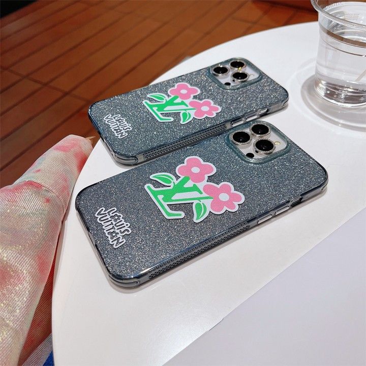 lv iphone15グリッターケース 